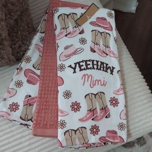 Yeehaw Mini Western Themed Towel Set Of 3 NWT